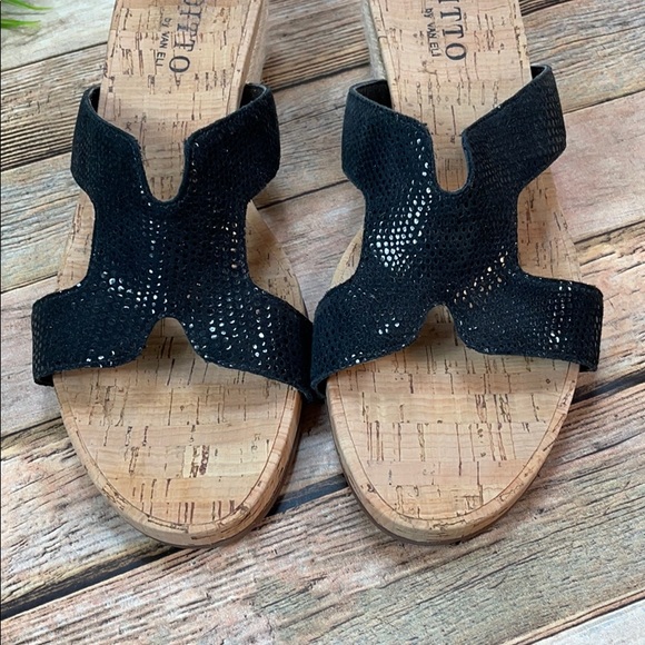 Ditto By Van Eli Black Slides Size 9 - Picture 3 of 9